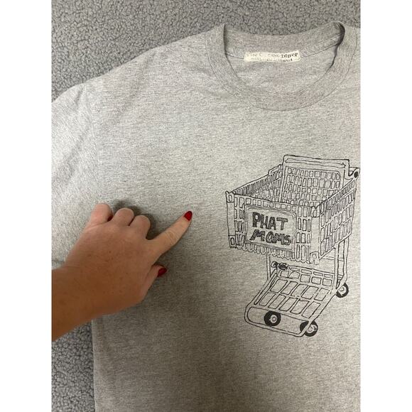 Phat moms Men's T-Shirt Short Sleeve gray Size Large humor funny tee - Picture 3 of 10